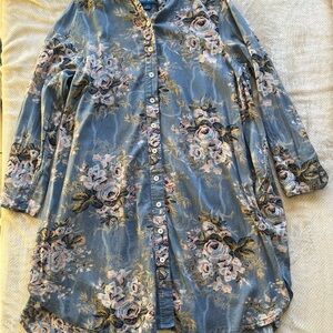 April Cornell Blue Floral Dress